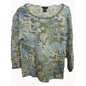 West End 3/4 sleeve shirt NEW WITH TAGS SIZE SMALL